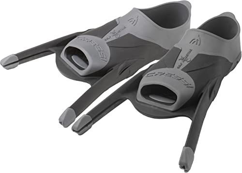 Cressi Gara Turbo Foot Pocket, Schuhe Flossen mit austauschbarem Blatt, Adult Unisex, Schwarz/Grau, 36/37 von Cressi