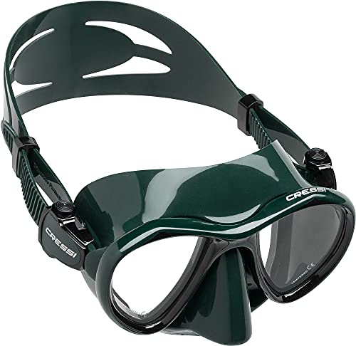 Cressi Unisex-Adult Metis Maske für Freitauchen und Photo Sub, minimales internes Volumen, Grün, One Size von Cressi