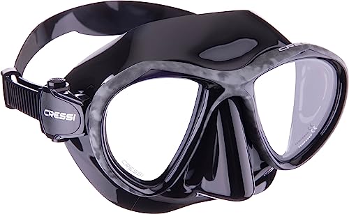Cressi Unisex-Adult Metis Maske für Freitauchen und Photo Sub, minimales internes Volumen, Schwarz, One Size von Cressi