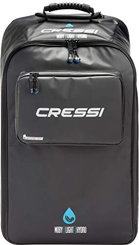 Cressi Unisex-Adult Moby Light Hydro Bag wasserdichte Tasche/Trolley zum Tauchen, Schwarz, 85 Lt von Cressi