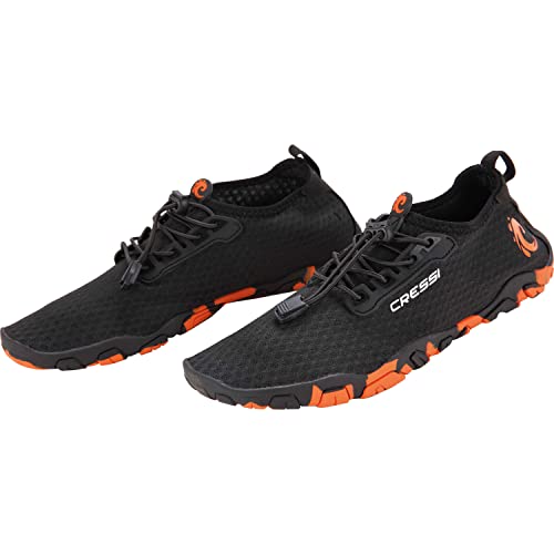 Cressi Molokai Shoes - Mehrzweck Unisex Sportschuhe für Erwachsene, Schwarz/Orange, 47 von Cressi