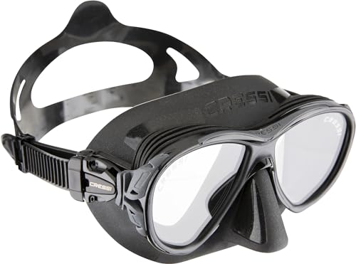 Cressi Unisex-Adult Naxos Mask Tauchmaske mit Anti-Beschlag-System, Schwarz/Schwarz, Einheitsgröße von Cressi