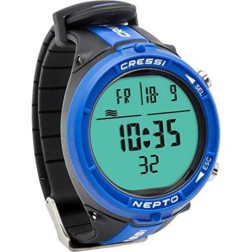 Cressi Unisex-Adult Nepto Watch Computer Freitauchen Computeruhr, Blau, Einheitsgröße von Cressi
