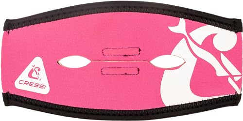 Cressi Unisex-Adult Pony Tail Neo Mask Strap Cover Neoprenriemenüberzug für Tauchmasken, Rosa/Weiß, Einheitsgröße von Cressi