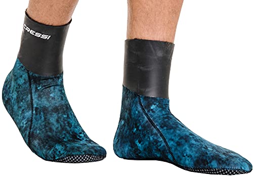 Cressi Unisex-Adult Sarago Socks 3mm Neopren-Thermoschuhe, Tarnung Blau, L von Cressi