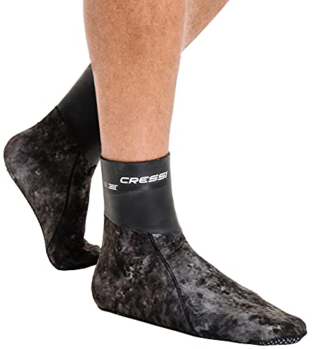 Cressi Unisex-Adult Sarago Socks 3mm Neopren-Thermoschuhe, Tarnung Braun, M von Cressi