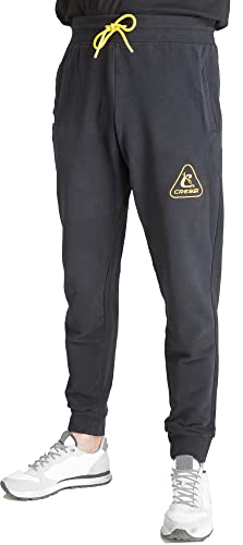 CRESSI Sweatpants Unisex XL - Trainingsanzug Sporthosen mit Taschen Bequem und Dehnbar, 95 Prozent Baumwolle, 5 Prozent Elasthan, Waschmaschinengeeignet, Schwarz/Gelb, XL, Erwachsene von CRESSI