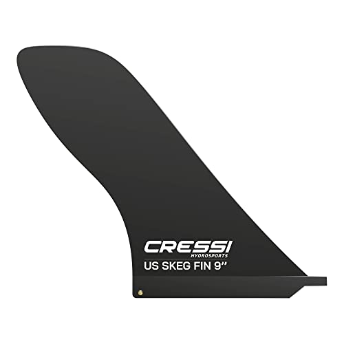 Cressi Unisex-Adult Us Skeg Fin 9'' Starre abnehmbare Driftflosse, Schwarz, 23 cm von Cressi