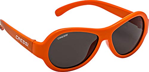 Cressi Unisex – Babys Scooby Sunglasses Polarisiert Kinder Sonnenbrille, Orange/Spiegel Linse, 0-2 Jahre von Cressi