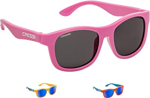 Cressi Unisex – Babys Teddy Sunglasses Polarisiert Kinder Sonnenbrille, Rosa/Geräucherte Linse, 3/5 Jahre von Cressi