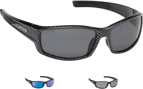 Cressi Unisex – Erwachsene Hunter Sunglasses Sport Sonnenbrille, Kohl/Geräucherte Linsen, One Size von Cressi