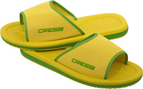 Cressi Unisex Erwachsene Lipari Slipper für Strand und Schwimmbad, Gelb/Grün, 33 EU von Cressi