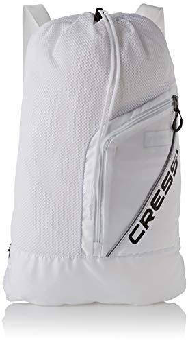 Cressi Unisex – Erwachsene Sumba Bag Sportrucksack mit Netz, Weiß, Eine Eine Größe von Cressi