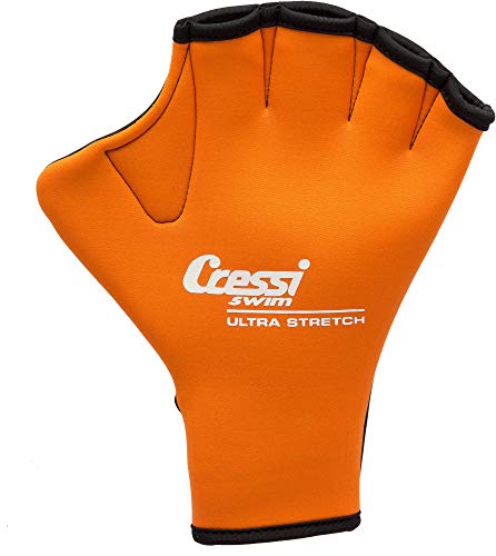 Cressi Unisex Erwachsene Swim Gloves Schwimmhandschuhe, Mandarine, Small von Cressi
