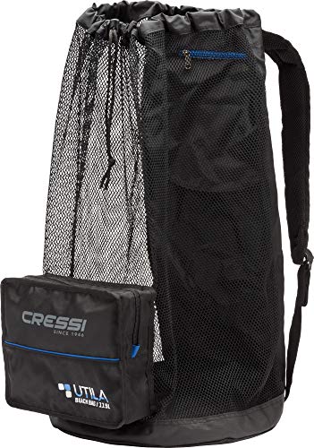 Cressi Unisex – Erwachsene Utila Bag Tauch Netzbeutel/Rucksack, Schwarz, 85 LT von Cressi