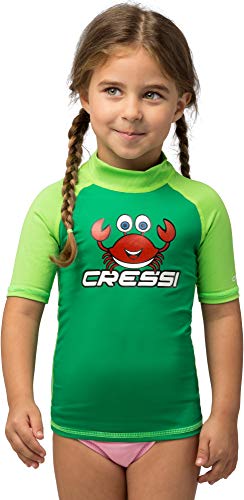 Cressi Unisex-Kinder Rash Guard Short Jr, Kelly/Kiwi, 11/12 Jahre (152 cm) von Cressi