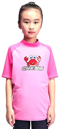 Cressi Unisex-Kinder Rash Guard Short Jr, Pink/Fuchsia, 5/6 Jahre (116 von Cressi