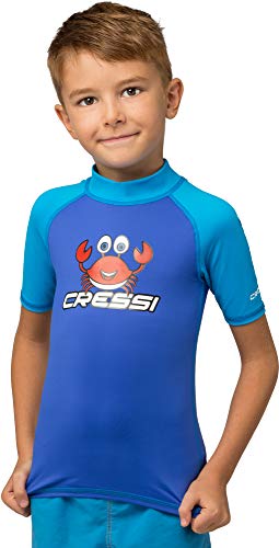 Cressi Unisex-Kinder Rash Guard Short Jr, Royal/Aquamarine, 13/14 Jahre (164 cm) von Cressi