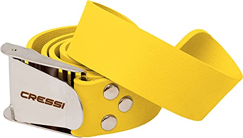 Cressi Unisex Tauchen Bleigürtel, Gelb/Silber, 140 cm von Cressi
