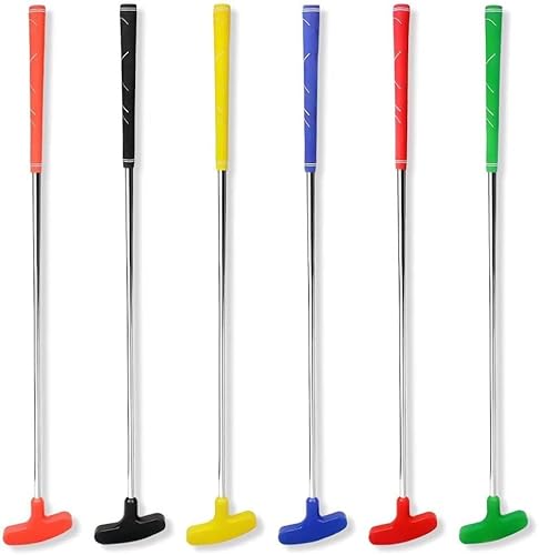 CRESTGOLF Putter Golf 35 inch,Gummi Putter Griff, Zweiwege Golf Putter,Golf Zubehör Putter Geeignet für Golfer jeder Stufe,Sechs Farben für Ihre Wahl, 6pcs Mixed Color. von Crestgolf