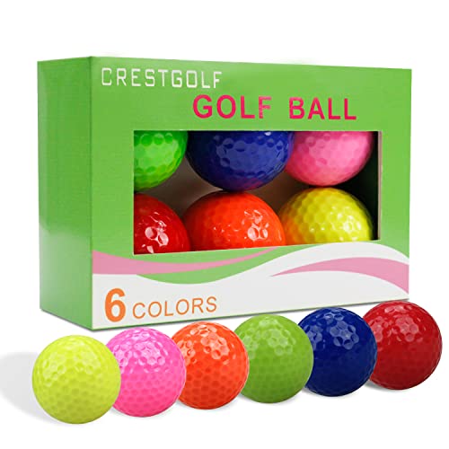 Crestgolf Golfbälle Minigolfbälle, Driving Range Golfbälle, Golf-Übungsball, Golfbälle pink rot blau grün Gelb Orange von Crestgolf
