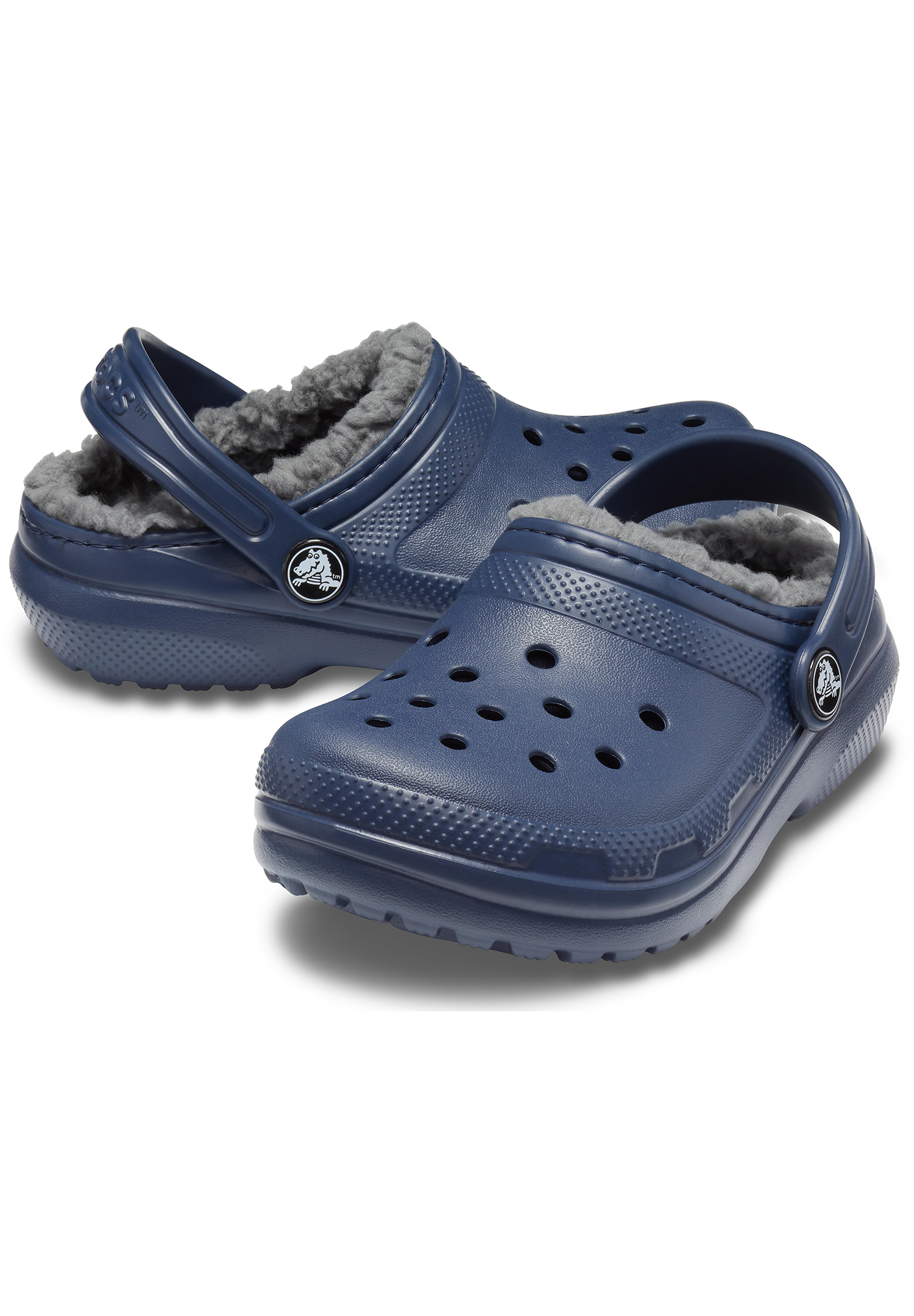 Crocs Classic Lined Clog K Kinder Gefüttert Hausschuh Pantoffel 203506-459 blau von Crocs