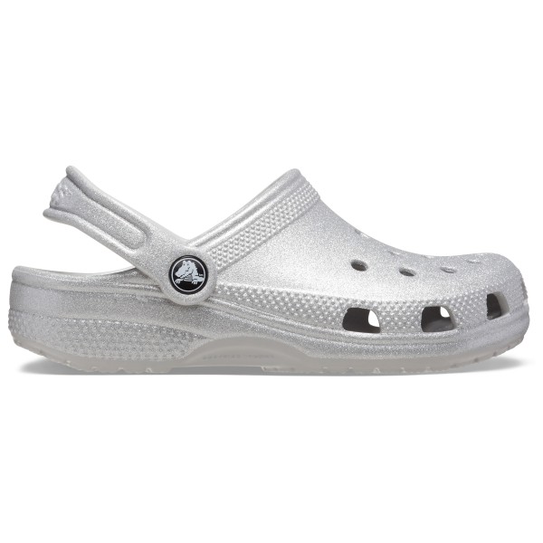 Crocs - Kid's Classic Glitter Clog - Sandalen Gr J2 grau von Crocs