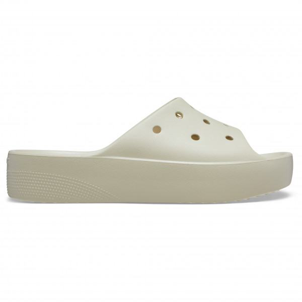 Crocs - Women's Classic Platform Slide - Sandalen Gr W11 grau/beige von Crocs