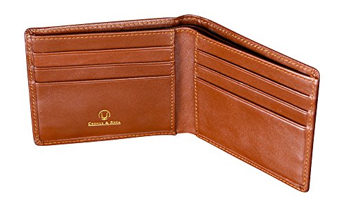 Cronus & Rhea® | Luxus Geldklammer aus exklusivem Leder (Ladon) | Kartenhalter - Kartenetui - Geldbeutel - Geldbörse | Echtleder | Mit eleganter Geschenkbox | Herren - Damen (Cognac) von Cronus & Rhea