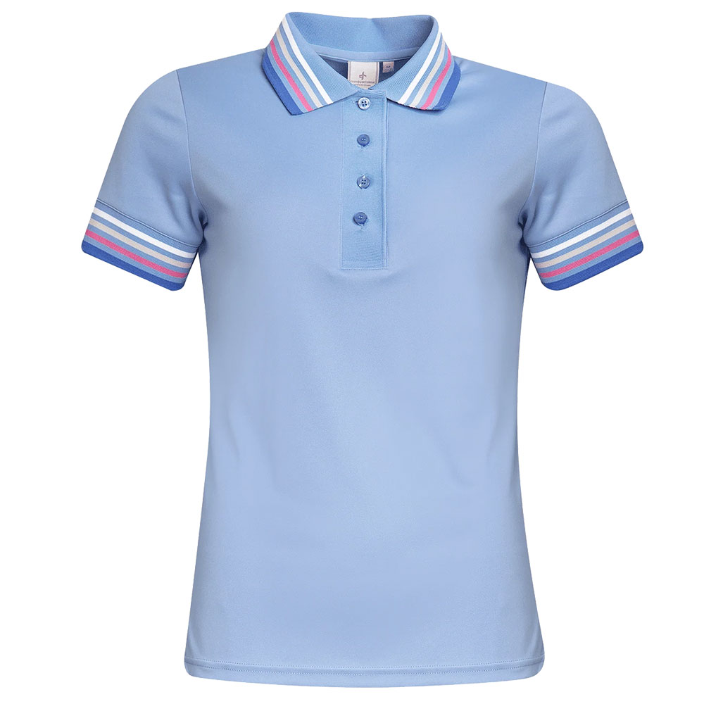 'Cross Stripe Golf Damen Polo hellblau' von Cross