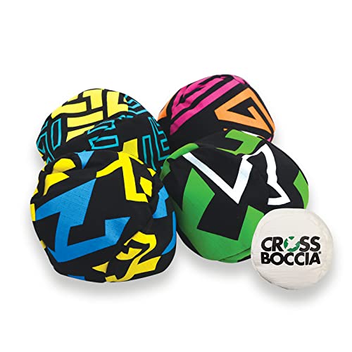 Crossboccia Soft Boule Set Family Pack Pro, Wurfspiel aus Stoff für Indoor und Outdoor, für 4 Spieler, Bunt von Schildkröt