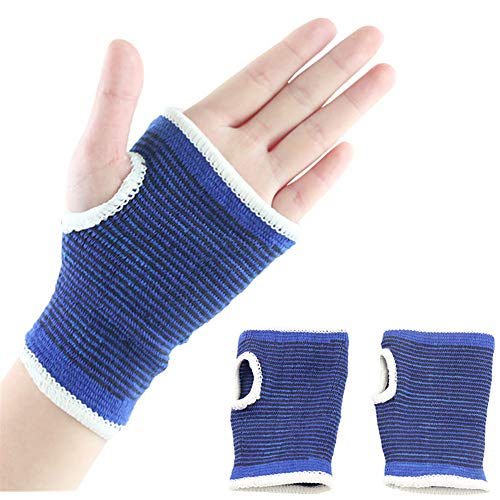 Csheng Handgelenkbandage Handgelenk Bandagen Fitness Turngurte für das Handgelenk Handgelenkstütze Gewichtheben Handgelenk Unterstützung Blue,2pair von Csheng