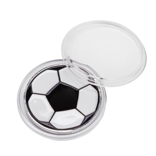 Fußball-Schiedsrichter-Wurfmünze, tragbar, doppelseitig, harte Legierung, Schlagkante, für Kinder und Erwachsene, Aluminium-Legierung, Fußball-Wurfmünze von Csnbfiop