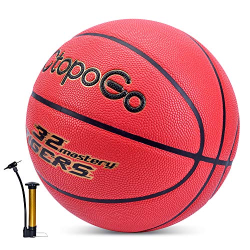 Basketball Größe 7 PU Leder Street Basketbälle Streetball für Indoor Outdoor Spiele, Offizielle Größe 7 Basketbälle Training/Match Basketball von CtopoGo