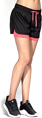 CtopoGo 2 in 1 Damen Laufshorts Yoga Gym Sport Shorts Atmungsaktiv Fitnessshose Outdoor Sporthose Traningshose von CtopoGo