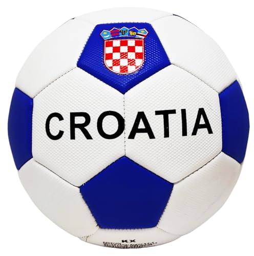 Cucuba Fußball Training oder Spiel Größe 5 Kroatien Kroatien (weiß/blau) von Cucuba