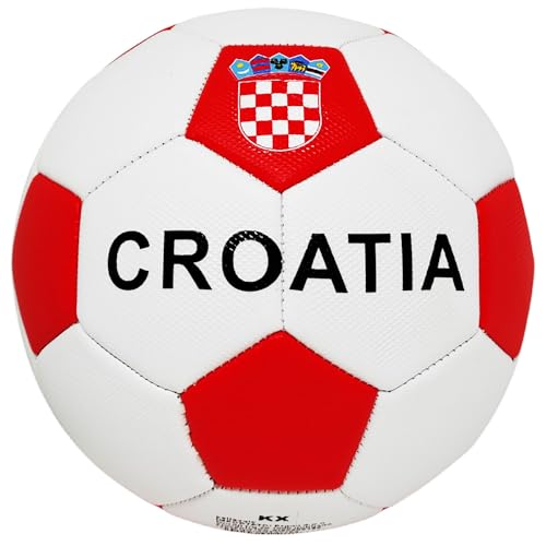 Cucuba Fußball Training oder Spiel Größe 5 Kroatien Kroatien (weiß/rot) von Cucuba