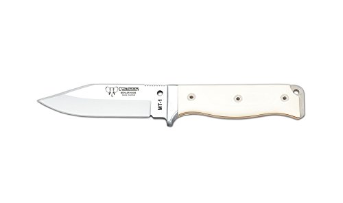 Cudeman Survival Messer Weißer Micarta mit rotem Liner, Klingenlänge:  11 cm, CUDM-1159 von Cudeman