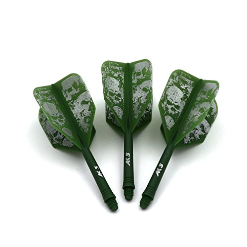 CUESOUL ROST Personalisierte integrierte Dartpfeile Schäfte Schäfte und Darts Flights Medium, 3er Set Schädel Pattern (CSAK-5KL10) von CUESOUL