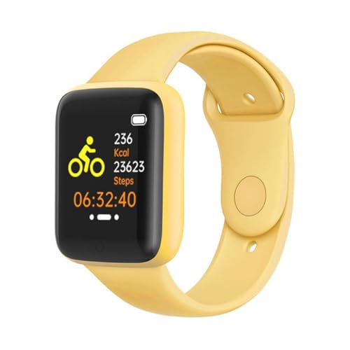 Smartwatch, Fitness-Tracker mit Herzfrequenz, Blutsauerstoff, Blutdruck, Schlafüberwachung, 100 Sportmodi, Schritt-Kalorienzähler, Aktivitäts-Gesundheits-Tracker, IP67 (Yellow) von Cuifati
