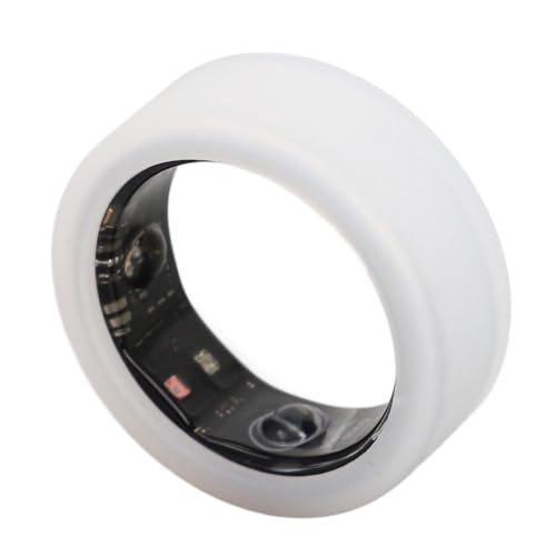 Cuifati Universeller Silikon-Ringschutz für Smart Ring, Elastische Ringabdeckung, Smart Health Ringschutz für Oura Ring Training, Anti-Kratz-Ring-Schutzhülle, Einfache Reinigung (White) von Cuifati