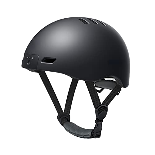 Smarter Fahrradhelm für Erwachsene mit 1080P-Kamera-Front-LED-Rücklicht, Wiederaufladbarer USB-Fahrradhelm für Männer und Frauen, Verstellbarer Kopfumfang, Eingebaute 32-GB-Speicherkarte (Schwarz) von Cuifati