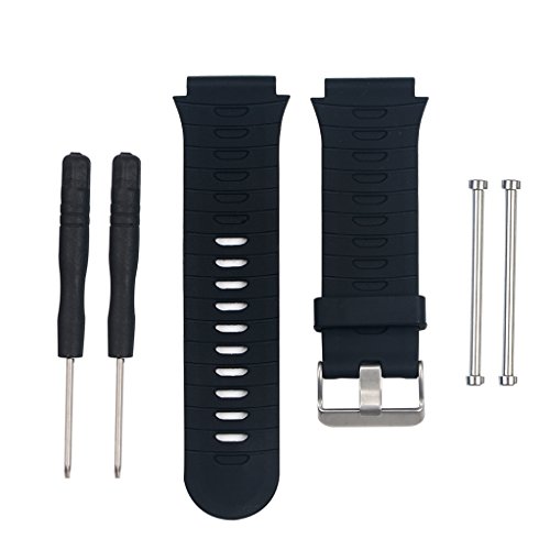 Cuigu Armband für Garm Forernner 920XT Aktivitätsarmband aus Silikon, verstellbar, Armband und Werkzeug (schwarz) von Cuigu