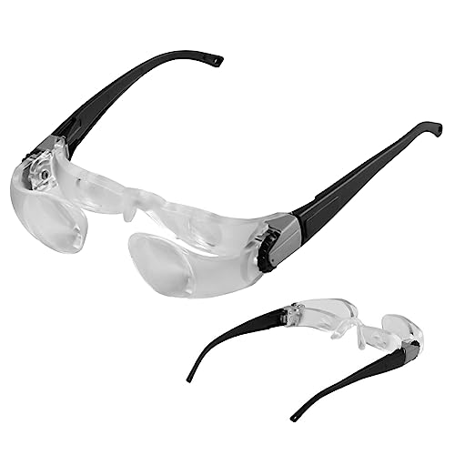 Cunlvyyds Vergrößerungsbrillen Einstellbare 4-fache Vergrößerung von Brillen Anti-Blend-Wearable-Lupe-Brille ideal für Myopia-Senioren, die Fernsehen für Lesen mit Low-SEH-Lesen, Fischerei von Cunlvyyds