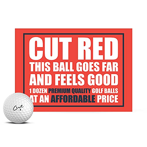 Cut Golf Ionomer Golfbälle, Rot, 2 Stück von Cut Golf