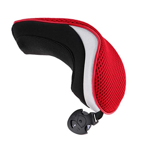 Cutefly Ersatz-Golfschlägerhaube, Hybrid-Rettungs-Kopfschutz, mit Nummernschild, Rot von cutefly