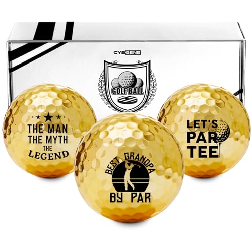 Lustiges Opa-Geschenk-Set für Männer oder ihn, perfekt für Opa, Kollegen, Chef, Golfer, Golfliebhaber zum Geburtstag und Vatertag, Gold von CybGene