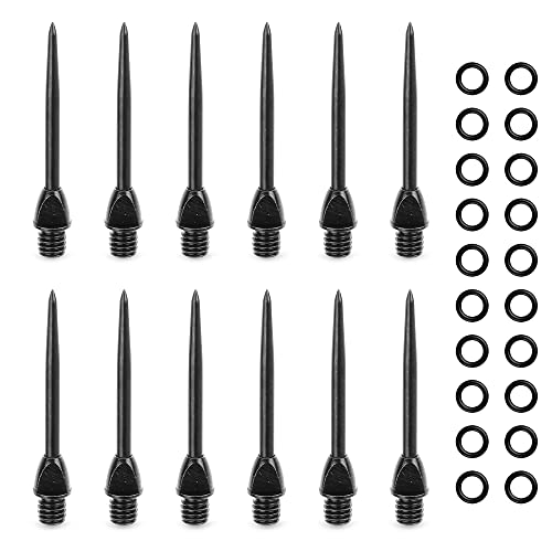 CyeeLife 12 Stück 2BA Steel dartpfeile Spitzen Metall + 20 Stück Gummiringe,Dart Tip Konverter Tool von CyeeLife