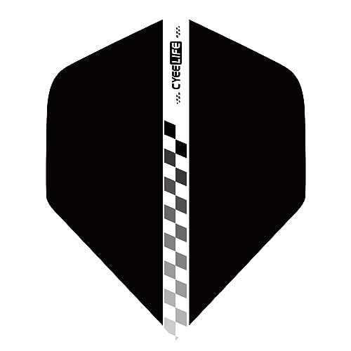 CyeeLife Standard Dart Flights,15 Stück pro Packung (Schwarz) von CyeeLife