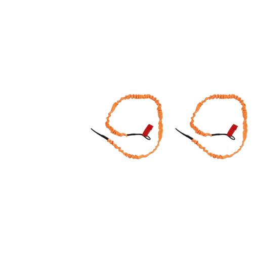 2 Stück Kajak-Paddel Le – Nylon-Gummi-Konstruktion, Widerstandsfähiges, Dehnbares Anti-Verlust-Seil Zur Sicherung Ihrer Kajak-Paddel Und -Ruten(Orange) von Cyllde